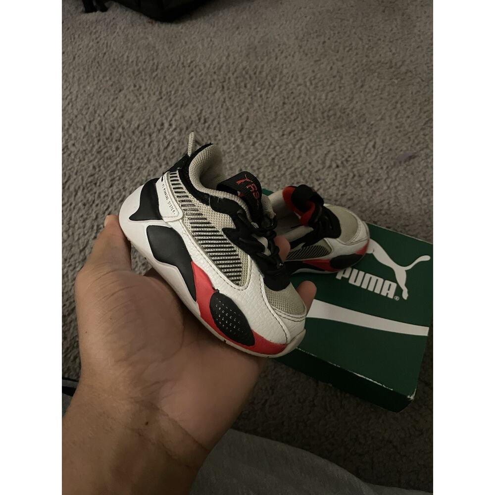 Size 4c-Puma RS-X Running System Toddler Sneakers White Black Red 386892-01
